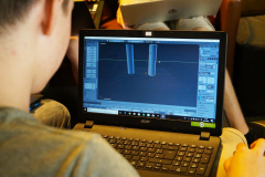 Designen mit Blender bei unserem Open Project Hackathon im Mai 2018 im Jugendzentrum Utopia.