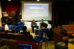 Eine Abschlusspräsentation beim Hackfest in Pfaffenhofen. Open Project hat kleine Preise vergeben. Der Hackathon war ein voller Erfolg.
